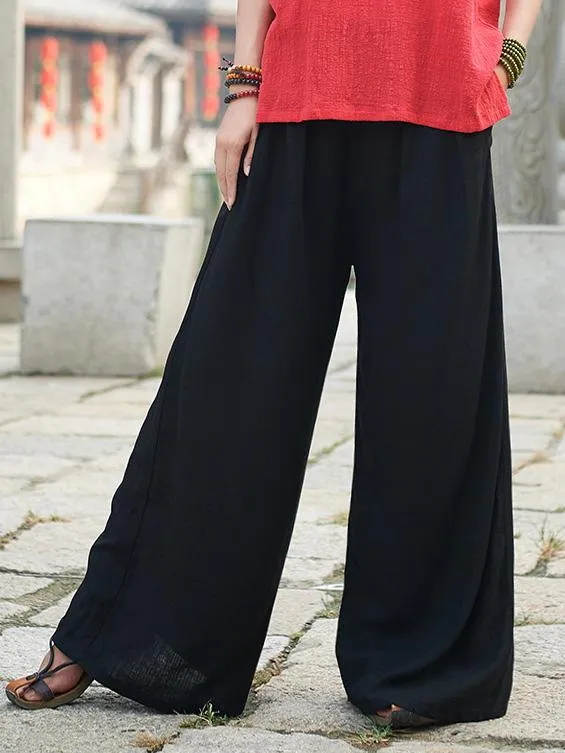 Vintage Casual Yoga Loose Wide Leg Pants