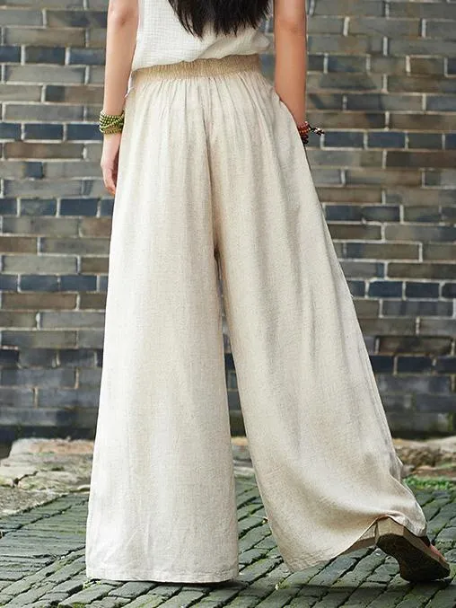Vintage Casual Yoga Loose Wide Leg Pants