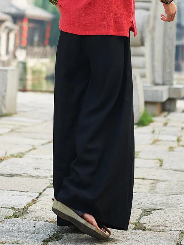 Vintage Casual Yoga Loose Wide Leg Pants