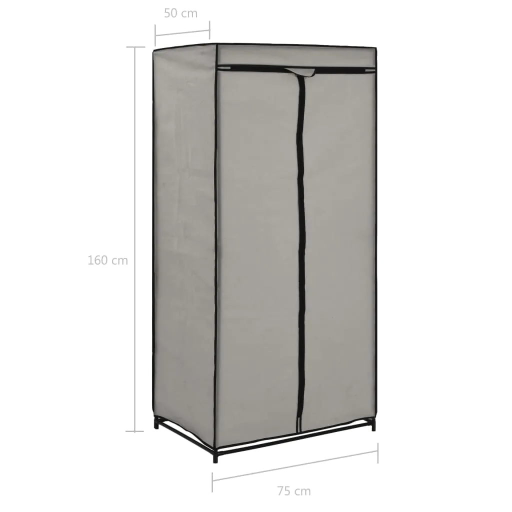 Wardrobes 2 pcs Grey 75x50x160 cm