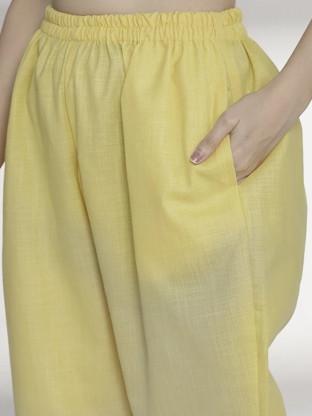 Yellow CottonSlub Pants