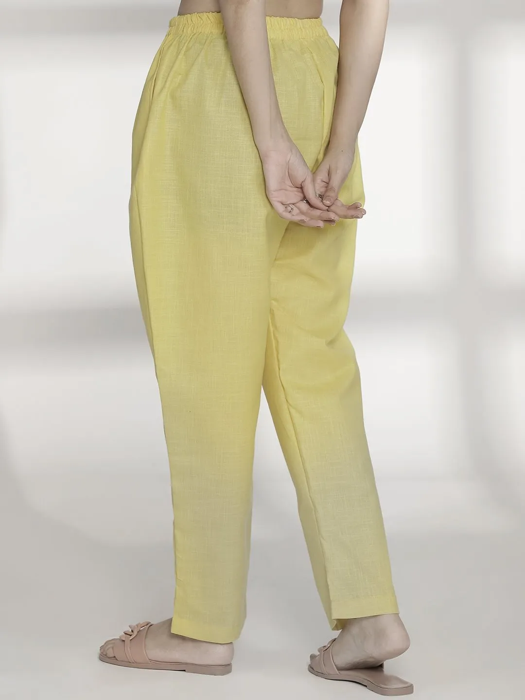 Yellow CottonSlub Pants
