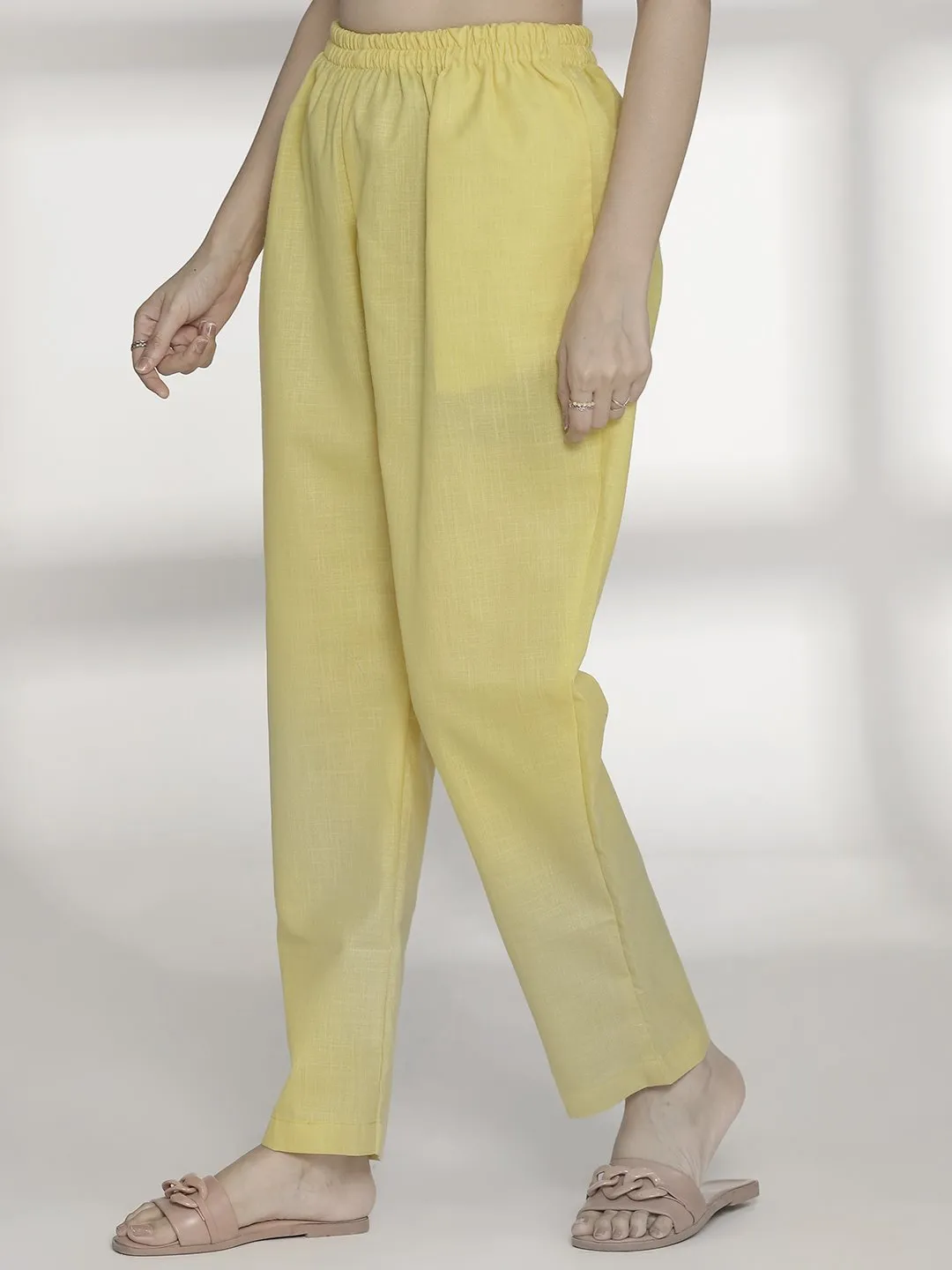 Yellow CottonSlub Pants