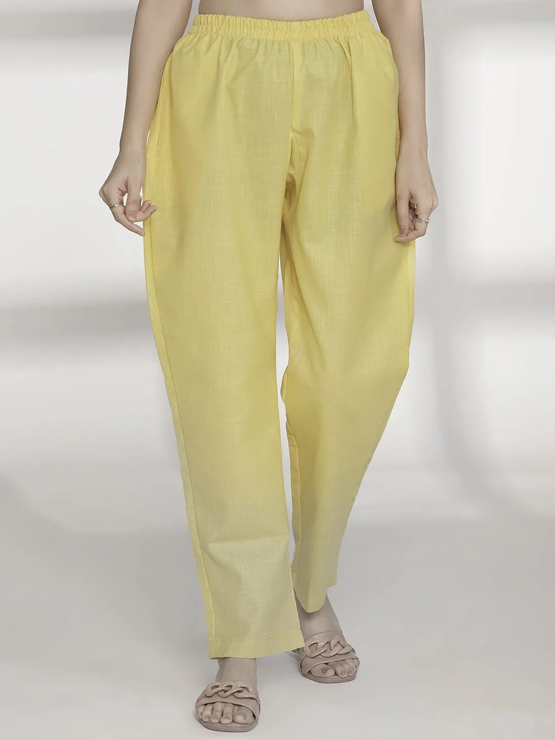 Yellow CottonSlub Pants